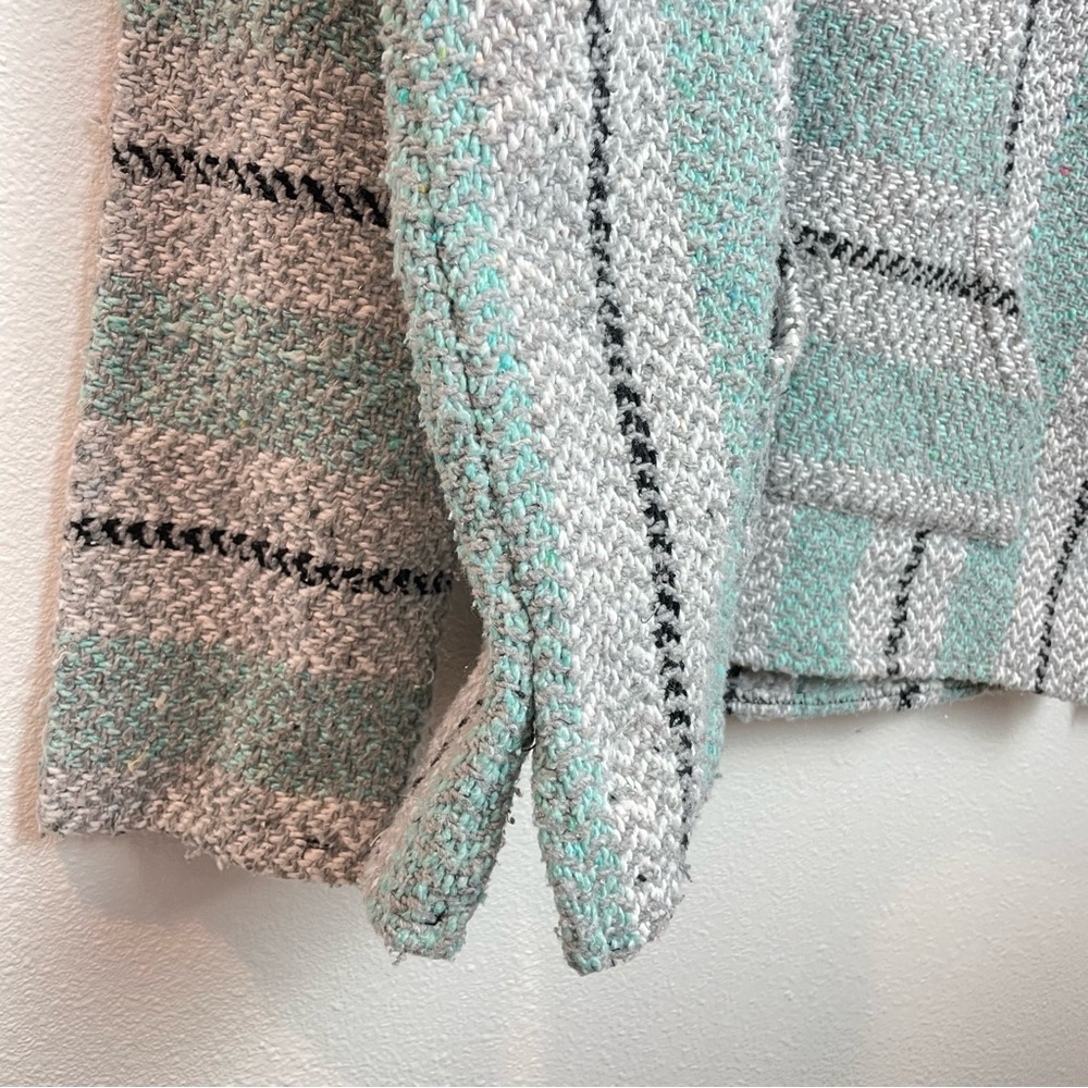 Baja Joe Beach Hoodie Sweater Mint & White Stripe Large - Picture 7 of 8